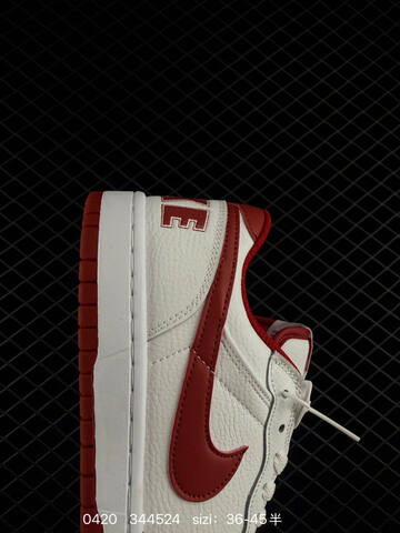 Nike Big Low 355152-106 White Varsity Red EU 36-45 Half Sizes Available Lifestyle - Unisex (BS-71993)