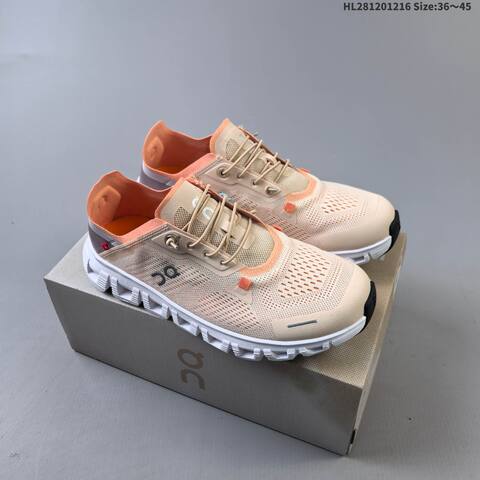 On Cloud 6 Coast Beige Orange White EU 36-45 Running Shoe Running Sneakers - Unisex (BS-69739)