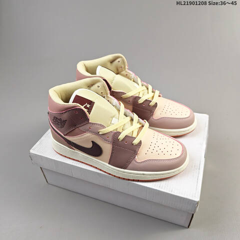 Jordan Air Jordan 1 Mid White Black EU 36-45 Basketball - Unisex (BS-62819)