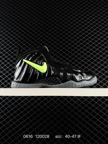 Nike Air Foamposite One PRM Black Neon Volt Grey EU 40-47 Basketball Shoe - Men's (BS-70755)