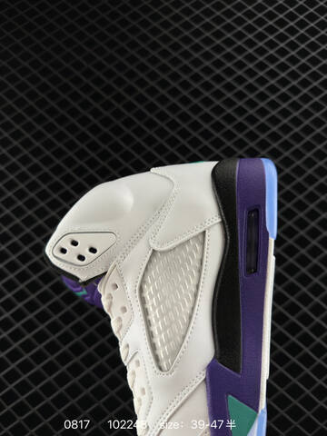 Jordan Air Jordan 5 Low White Purple Black Green EU 39-47 Basketball Shoe - Unisex BS-80893
