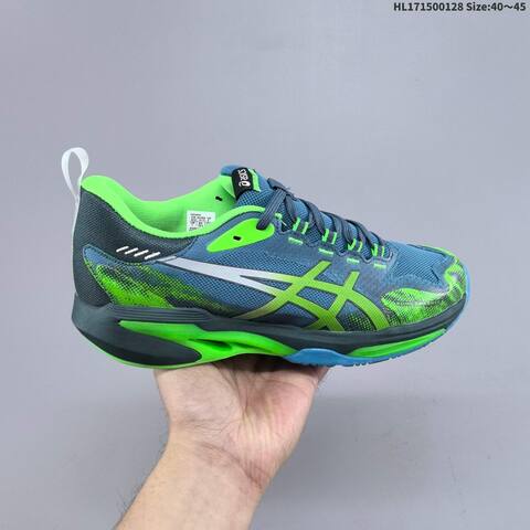ASICS Court FF 4 Novak Blue Neon Green Dark Grey 40 To 45 Tennis Shoe Casual Sneakers - Men's (BS-69031)