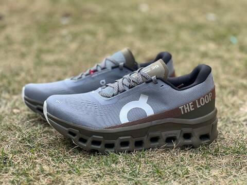 On Cloudmonster 2 PLS TL 3MF10493192 Mist Blue Olive Brown White US 8 EU 41 UK 7 5 JP 26 Running Shoe Running Sneakers - Men's (BS-86986)
