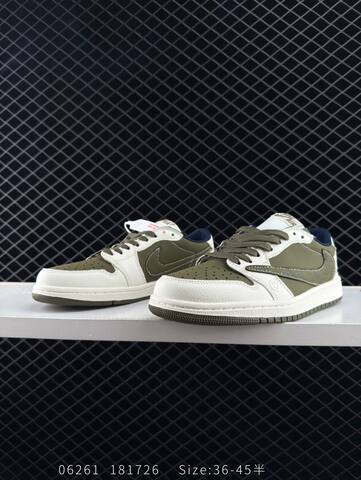 Jordan Air Jordan 1 Low White Olive Green Navy EU 36-45 Sneaker - Unisex BS-81138