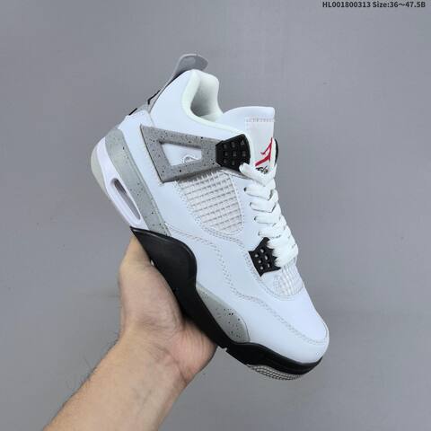 Air Jordan 4 Retro OG White Cement Replica AIR JORDAN 4 Aj4 Lifestyle BS-66554