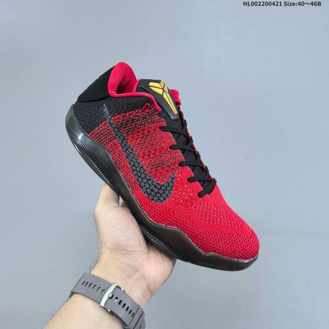 Nike Kobe 11 Elite Low Achilles Heel Red Black Gold Dark Grey EU 40-46 Basketball Shoe - Men s BS-60598