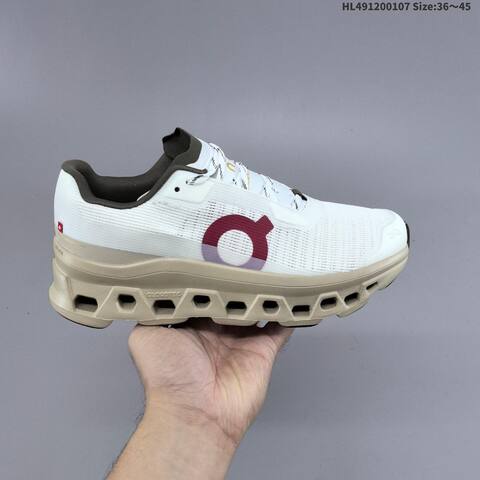 On Running Cloudmonster Void White Beige Burgundy Olive EU 36-45 Running Shoe Running Sneakers - Unisex (BS-69718)