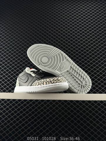 Jordan Air Jordan 1 Phat Low 338145-062 Black White Red Cement Print EU 36-46 Sneaker - Unisex (BS-81274)