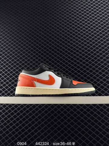 Jordan Air Jordan 1 Low Black Orange White Cream EU 36-46 Sneaker - Unisex (BS-80770)