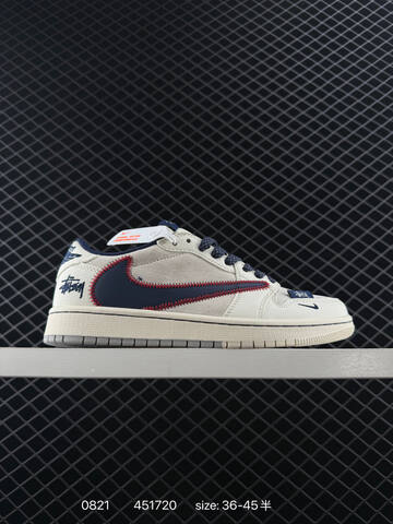 Jordan Air Jordan 1 Low Sail Navy Red Grey EU 36-45 Skate Shoe - Unisex BS-80861