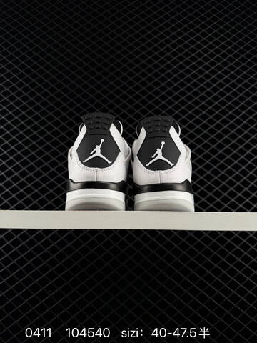 Jordan Air Jordan 4 Retro White Light Grey Black EU 40-47 5 Basketball Shoe - Men s BS-79513