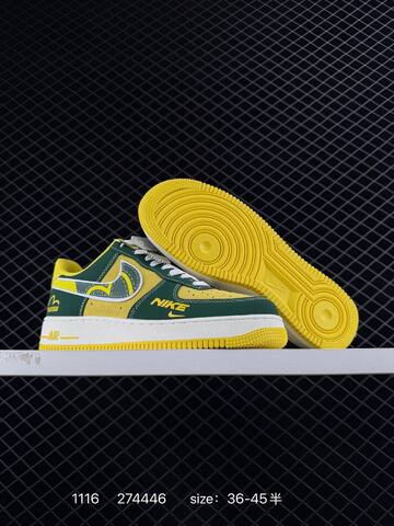 Nike Air Force 1 07 LV8 Green Yellow White EU 36-45 Lifestyle - Unisex (BS-74168)