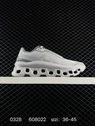 On Running Cloudmonster Void Light Grey Dark Grey White EU 36-45 Running Shoe Running Sneakers - Unisex BS-85381