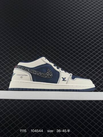 Jordan Air Jordan 1 Low Sail Navy Black Red EU 36-45 Basketball Shoe - Unisex (BS-80264)