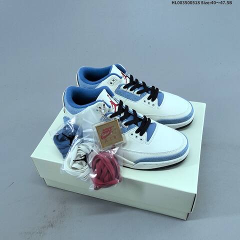 Jordan Air Jordan 3 White Light Blue Navy EU 40-47 5 Basketball - Men's (BS-65935)