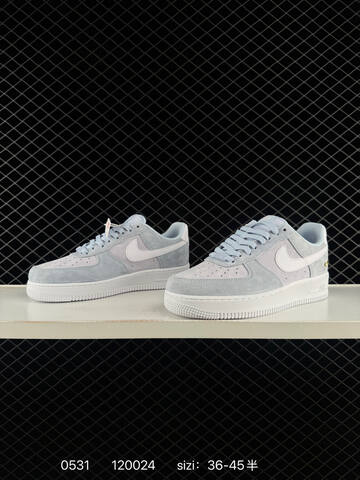 Nike Air Force 1 07 Light Blue White Gold EU 36-45 Skate - Unisex BS-71082
