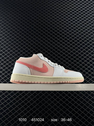 Jordan Air Jordan 1 Low White Pink Beige EU 36-46 Sneaker - Unisex BS-80549
