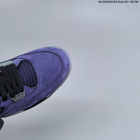 Jordan Air Jordan 4 Retro OG Imperial Purple Black Grey Yellow EU 40-48 5 Basketball - Men's (BS-67121)
