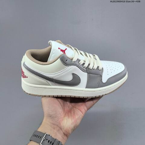 Jordan Air Jordan 1 Low White Light Smoke Grey EU 36-45 Basketball - Unisex (BS-66143)