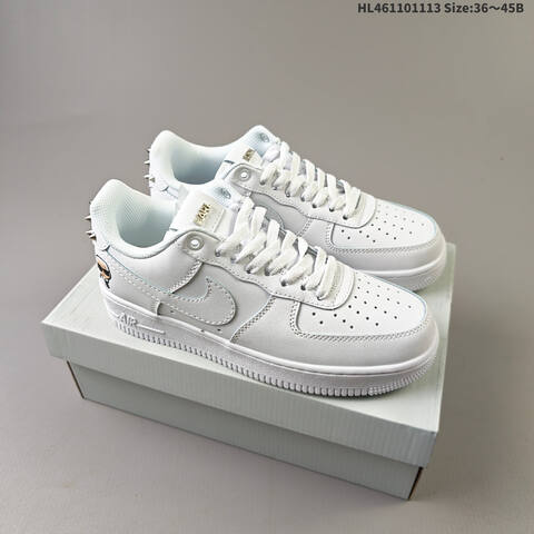 Karl Lagerfeld Nike Air Force 1 Low White Silver EU 36-45 Sneaker - Unisex (BS-63808)