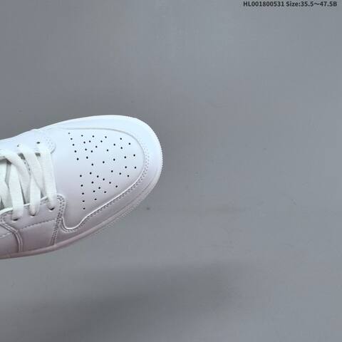 Jordan Air Jordan 1 Low Triple White 35 5 47 5 Casual - Unisex (BS-65844)