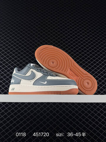 Nike Air Force 1 07 Blue Gray White Gum 36-45 Lifestyle - Unisex (BS-73086)