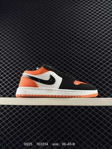 Jordan Air Jordan 1 Low DC0774 105 White Light Blue Black Orange EU 36-45 Skate Shoe - Unisex BS-80632