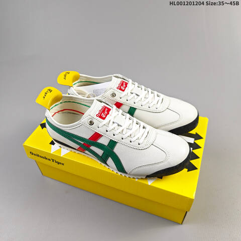 Onitsuka Tiger Mexico 66 SD White Green Red Yellow EU 35-45 Sneaker Casual Sneakers - Unisex (BS-69181)