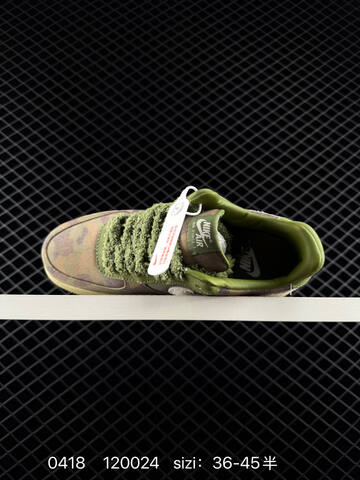 Nike Air Force 1 07 Camo Olive Green With Beige Swoosh EU 36-45 Half Sizes Available Lifestyle - Unisex (BS-72028)