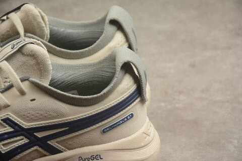 ASICS GEL NIMBUS 27 Cream Navy Grey Running Shoe Running Sneakers (BS-59737)
