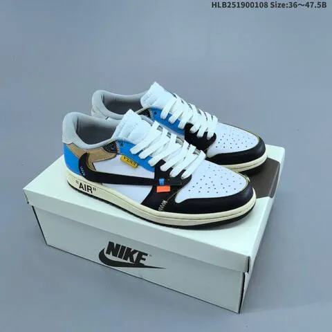 Nike Air Jordan 1 Low x Travis Scott Reverse Mocha white/black/blue/beige 36~47.5 casual