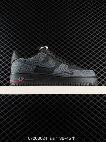 Nike Air Force 1 07 Black Dark Grey Red EU 36-45 Lifestyle - Unisex (BS-70079)