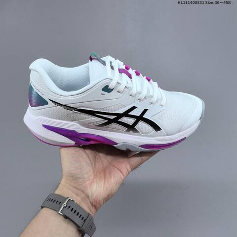 ASICS RESOLUTION SPEED FF 4 White Black Purple EU 36-45 Tennis Shoe Casual Sneakers - Unisex (BS-68779)