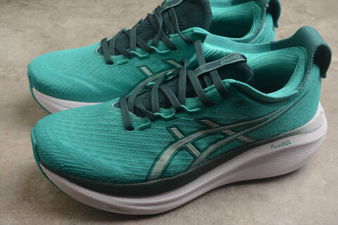 ASICS GEL NIMBUS 27 1011B958 400 Teal Green White Black US 8 5 EUR 42 UK 7 5 CM 26 5 Running Shoe Running Sneakers - Men's (BS-59744)