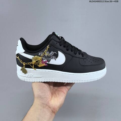 Nike Air Force 1 07 Pink Black White Gold EU 36-45 Sneaker - Unisex BS-61349