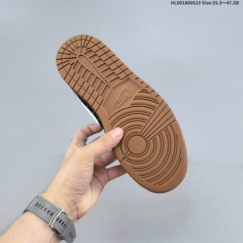 Jordan Air Jordan 1 Low Light British Tan Black White Light Blue 35 5 47 5B Lifestyle - Unisex (BS-65892)