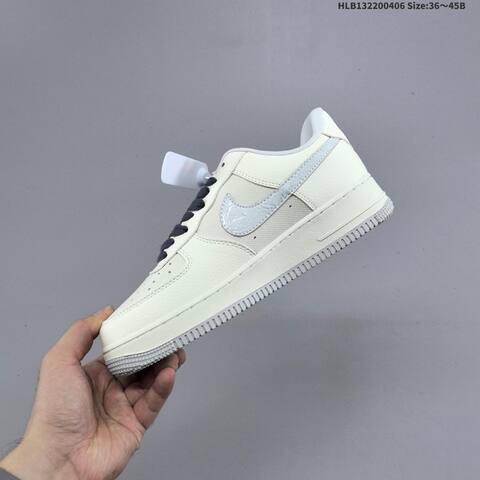 Nike Air Force 1 07 LV8 Off White Grey Dark Green EU 36-45 Sneaker - Unisex (BS-60917)