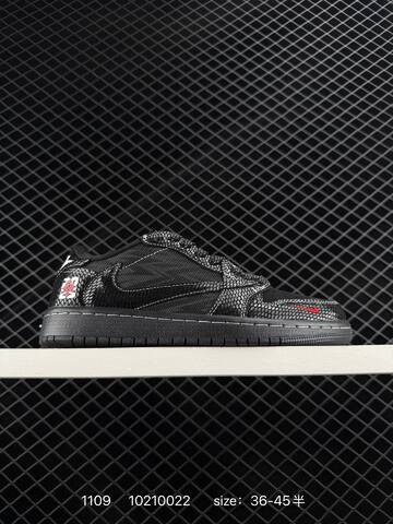 Jordan Air Jordan 1 Low Travis Scott Stussy Supreme Custom Beige Brown Grey Red White EU 36-45 Skate Shoe - Unisex (BS-80317)