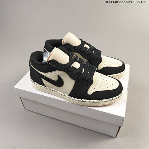 Jordan Air Jordan 1 Low Black Cream Grey EU 36-46 Basketball - Unisex (BS-63723)