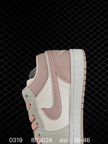 Jordan Air Jordan 1 Low Ghost White Light Grey Pink EU 36-46 Sneaker - Unisex BS-79644
