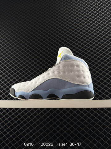 Jordan Air Jordan 13 Atmosphere Grey 414571 White Grey Blue Black Yellow EU 36-47 Basketball Shoe - Unisex BS-80734