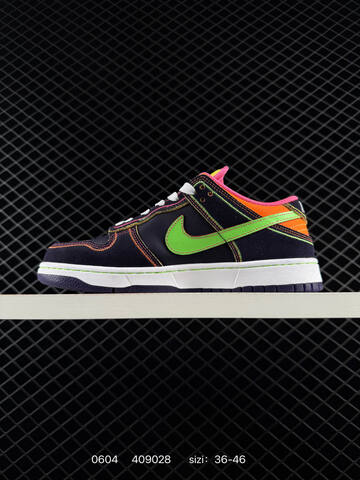 Nike SB Dunk Low Dark Purple Green Orange Pink White EU 36-46 Skate - Unisex (BS-70985)