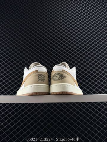 Jordan Air Jordan 1 Low White Beige Tan Sail Gum EU 36-46 Sneaker - Unisex BS-81324