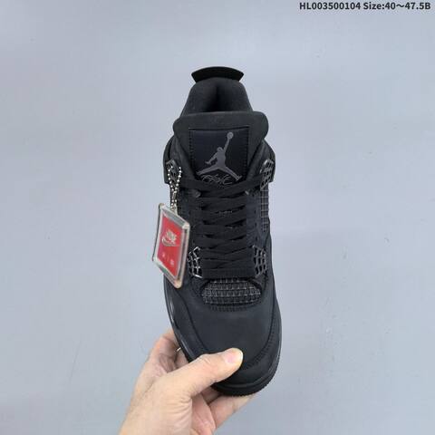 Jordan Air Jordan 4 Retro Black 40 47 5 Basketball - Men's (BS-67119)