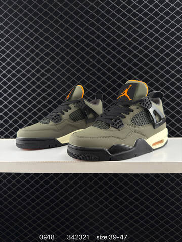 Jordan Air Jordan 4 Retro IB1854-200 Olive Green Black Cream Orange EU 39-47 Basketball Shoe - Unisex BS-80681