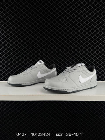 Nike Big Low Light Grey White Black 36-40 5 Casual - Unisex (BS-71828)