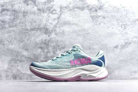 HOKA Rincon 4 Mint Blue Pink White Navy Running Shoe Running Sneakers (BS-59412)