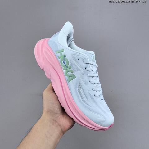 HOKA ONE ONE Clifton 10 Light Blue Pink Green EU 36-40 Running Shoe Running Sneakers - Unisex (BS-69382)