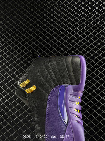 Jordan Air Jordan 12 Retro Melo Black Purple Gold EU 36-47 Basketball Shoe - Unisex BS-80966