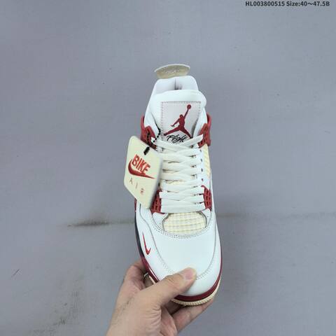 Jordan Air Jordan 4 Nigel Sylvester x Sail Cinnabar Sail Cinnabar Black 40 47 5 Basketball - Men's (BS-65971)